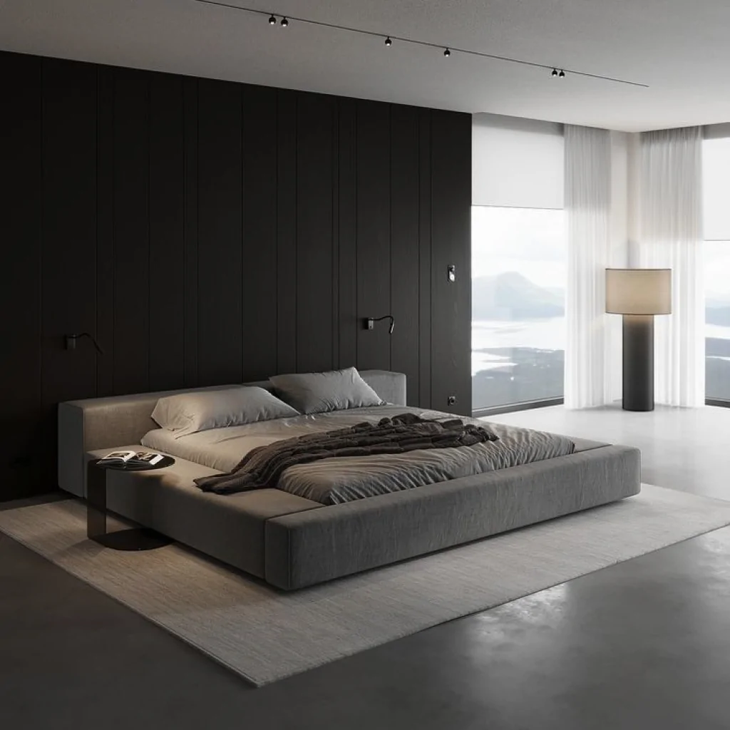 Дизайн-проект спальні в стилі хай-тек