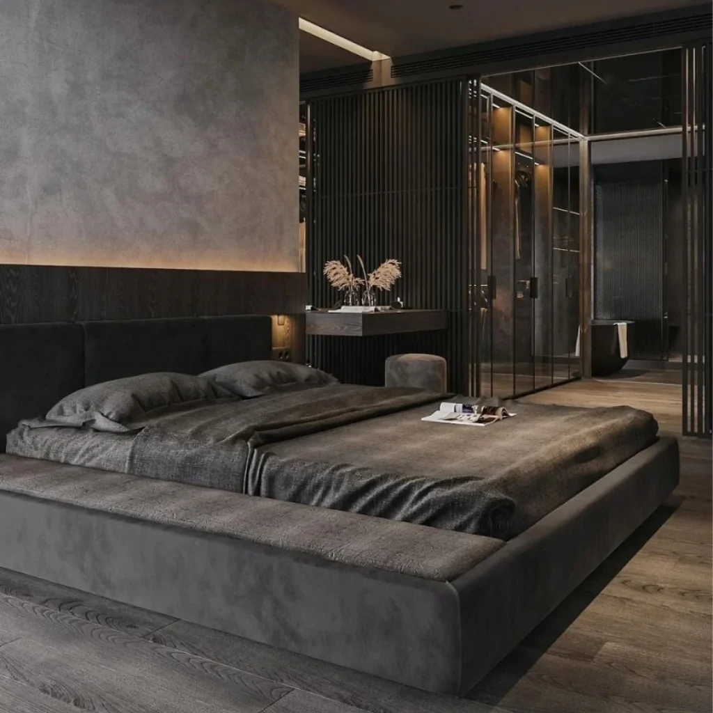 Дизайн спальні в стилі хай-тек