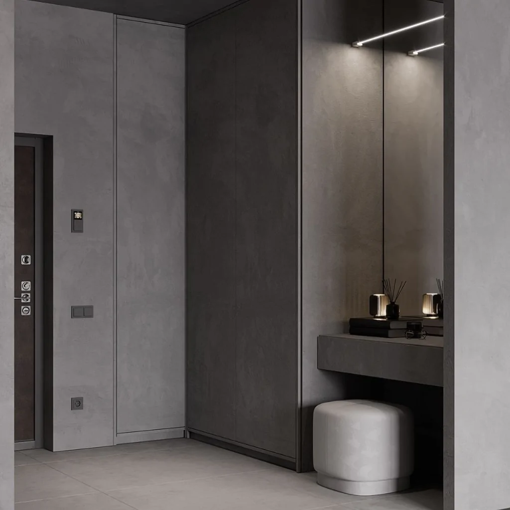 Дизайн передпокою в стилі хай-тек