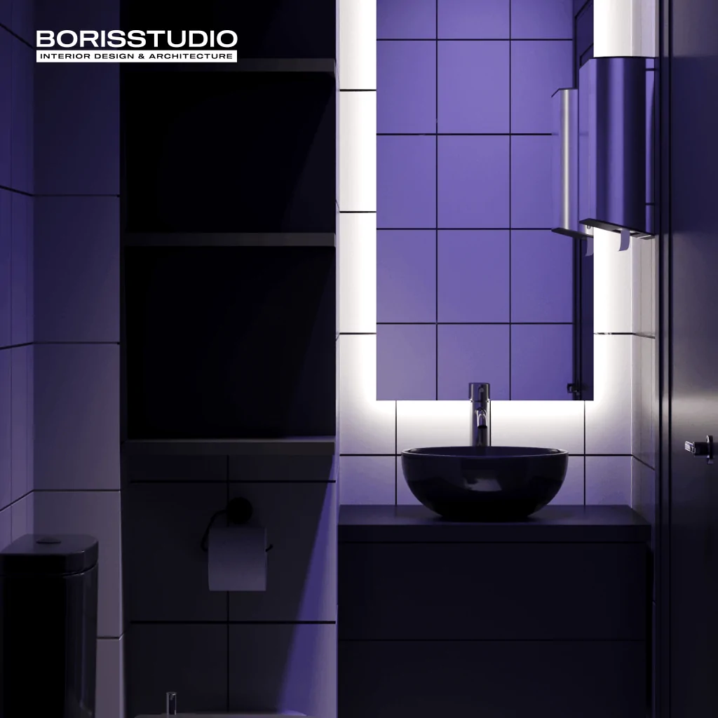 Дизайн-проект барбершопу в стилі хай-тек