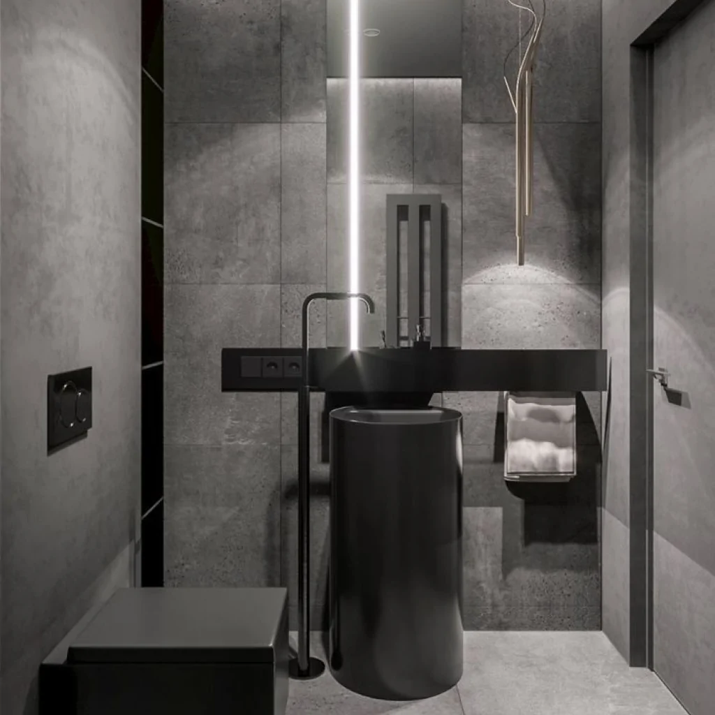 Дизайн ванної кімнати в стилі хай-тек від BORISSTUDIO