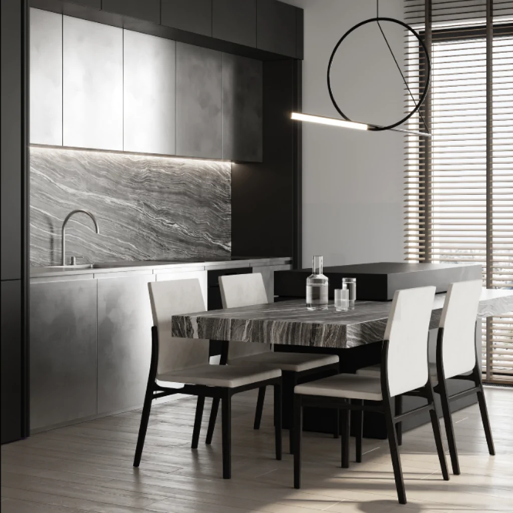 Дизайн інтер'єру квартири в стилі хай-тек від BORISSTUDIO