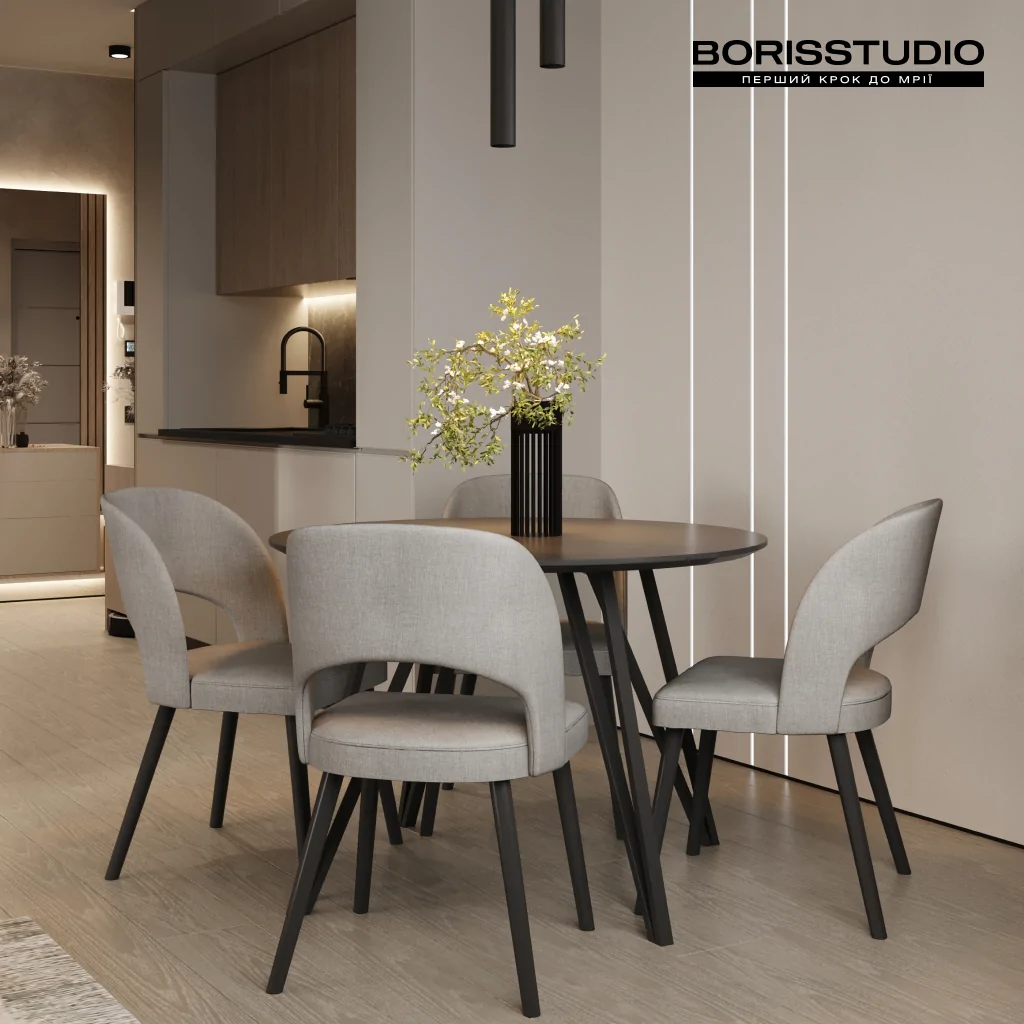 Дизайн-проект інтер'єру кухні у стилі мінімалізм від BORISSTUDIO