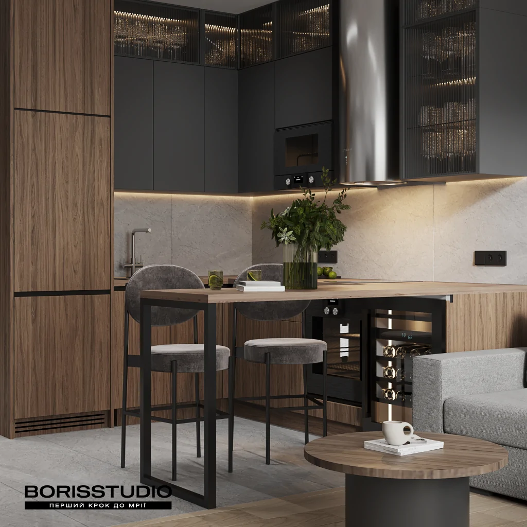 Дизайн інтер'єру кухні в стилі лофт Київ