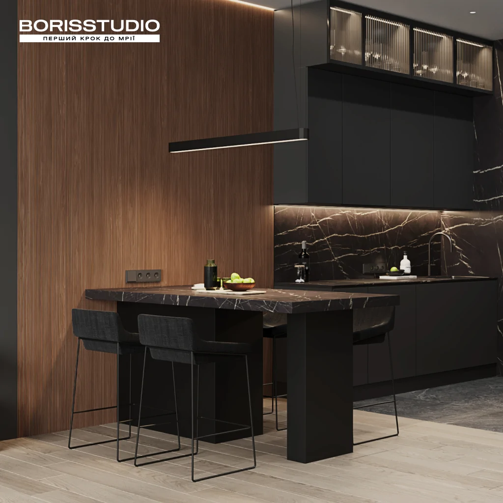 Дизайн-проект інтер'єру кухні в стилі лофт