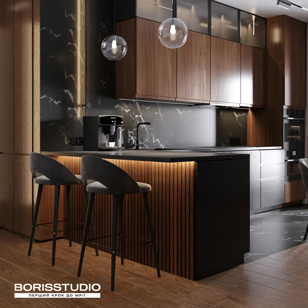 Дизайн кухні в стилі лофт від BORISSTUDIO