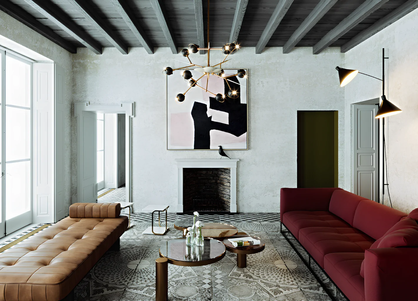 Дизайн інтер’єру приватного будинку в італійському стилі №5