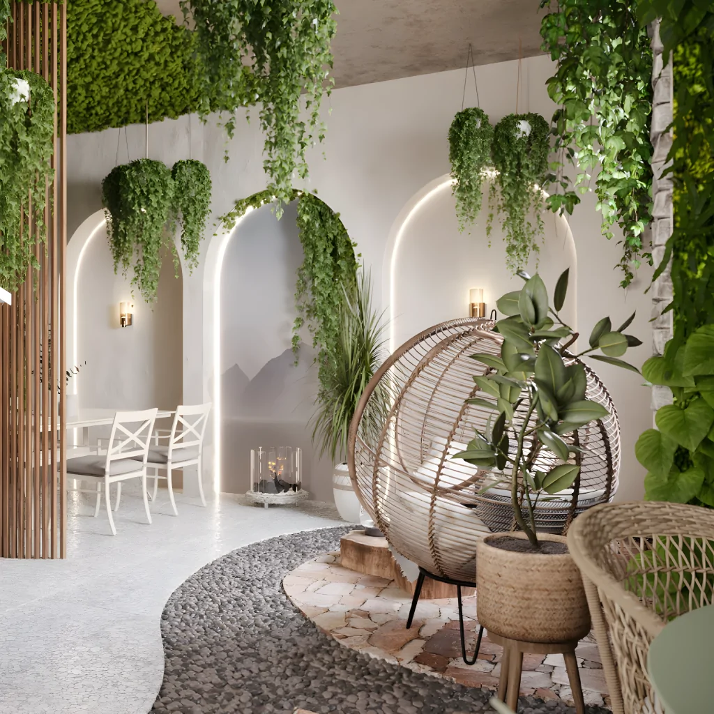 Інтер'єр кафе в екодизайні