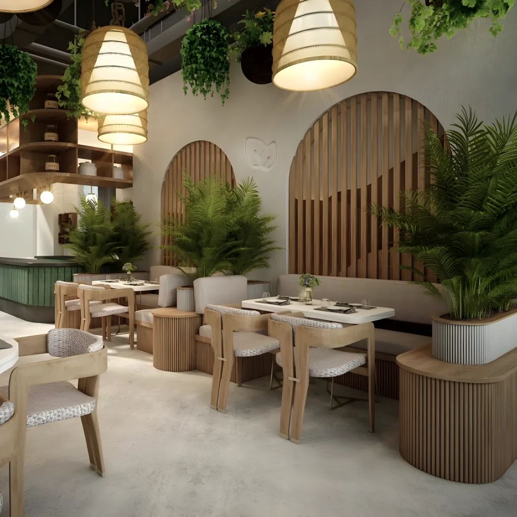 Освітлення для кафе в екостилі