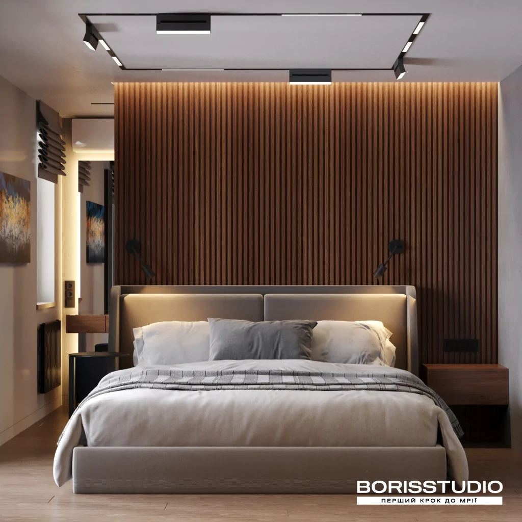 Дизайн інтер'єру спальні в стилі лофт