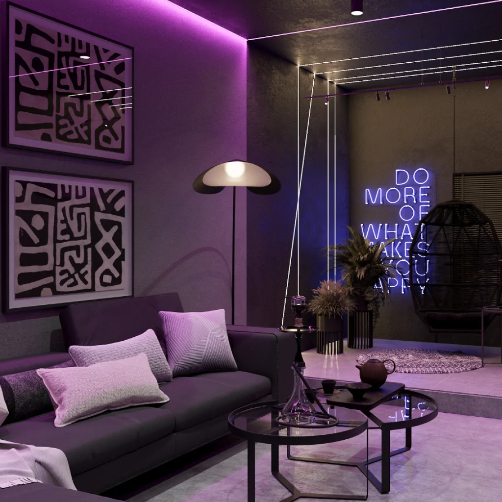 Освітлення для кальянної в стилі лофт