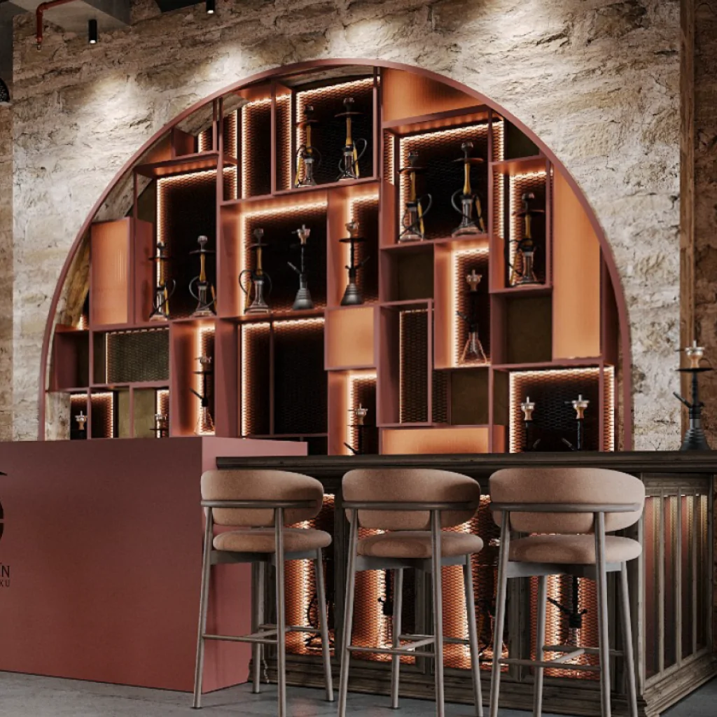 Дизайн-проект кальянної в стилі лофт