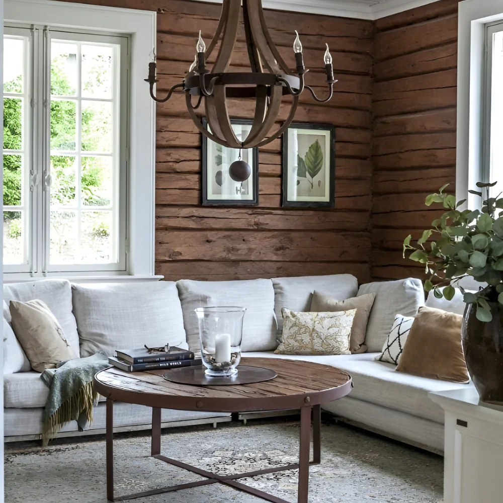 Оформлення приватного дерев'яного будинку в стилі кантрі