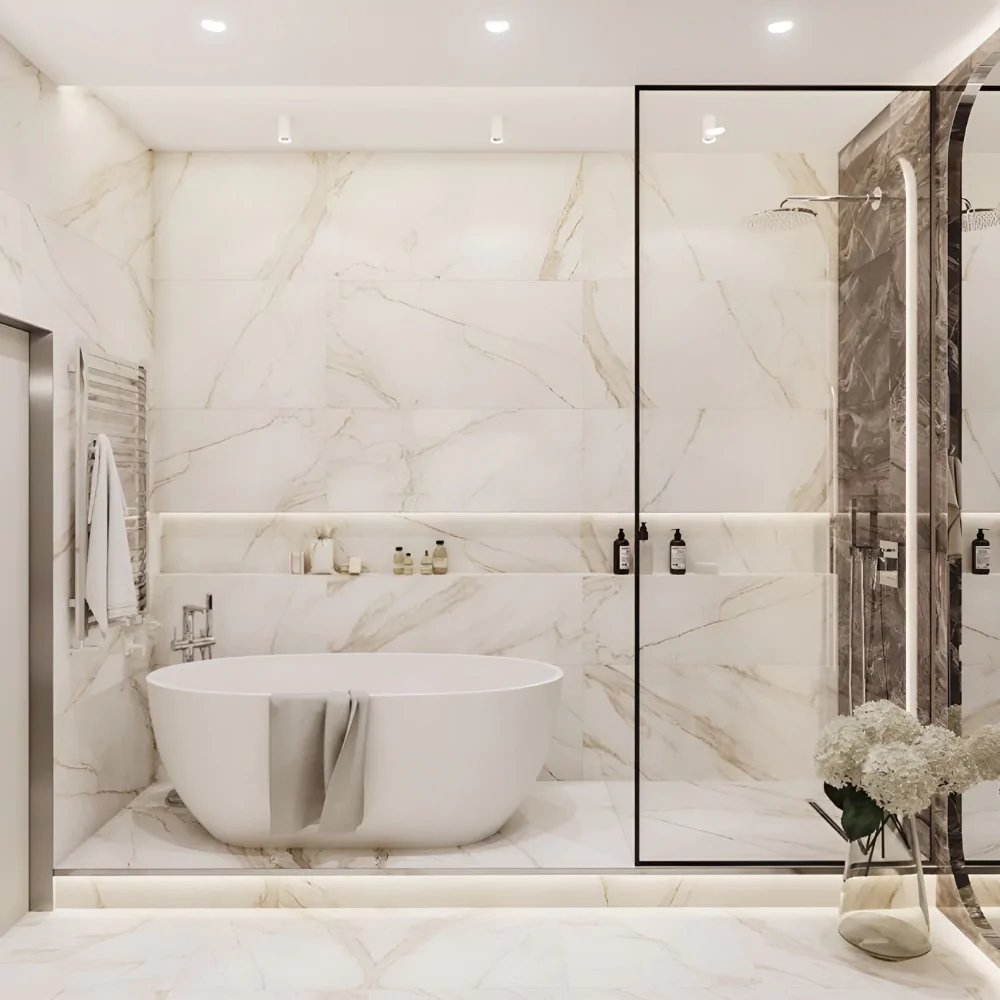 Оформлення ванної кімнати керамічною плиткою