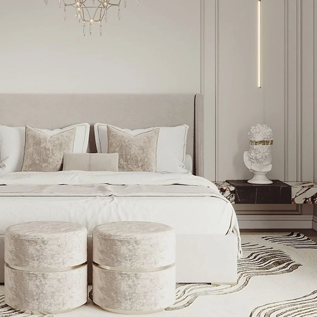 Интерьер спальни в классическом стиле