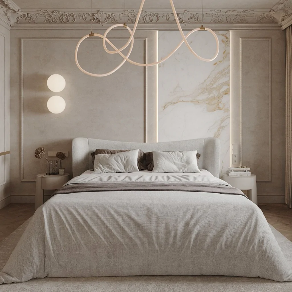 Классический дизайн интерьера спальни