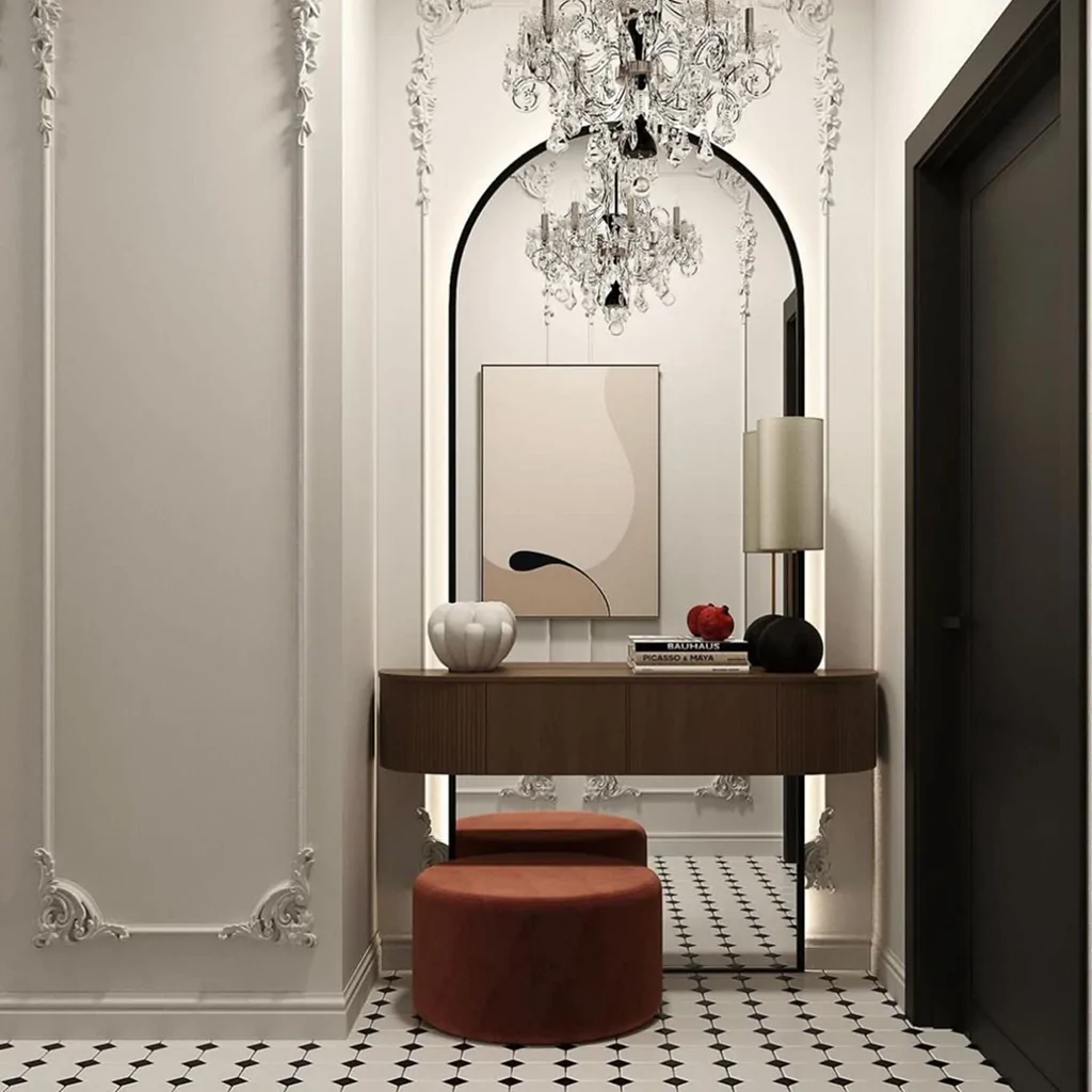 Дизайн интерьера прихожей в классическом стиле от BORISSTUDIO