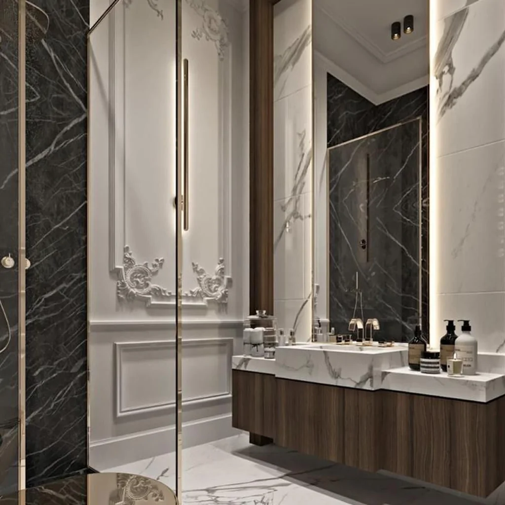 Дизайн интерьера ванной комнаты в классическом стиле от BORISSTUDIO