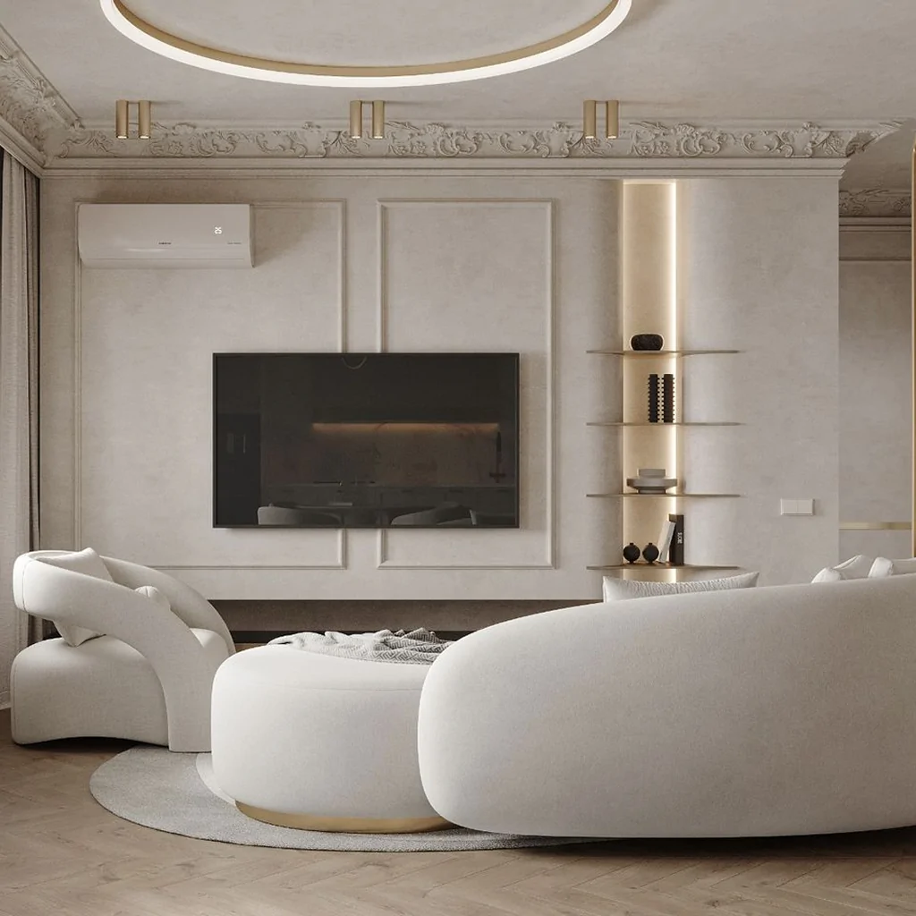 Классический дизайн интерьера гостиной