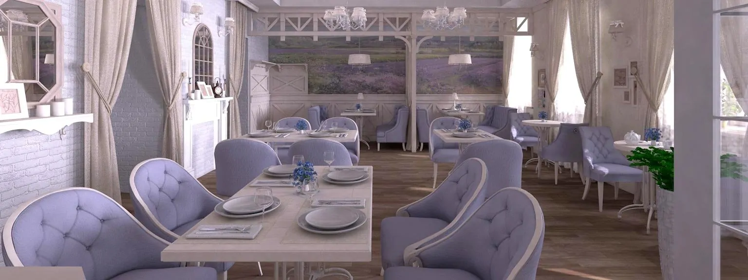 Дизайн кав’ярні у стилі прованс