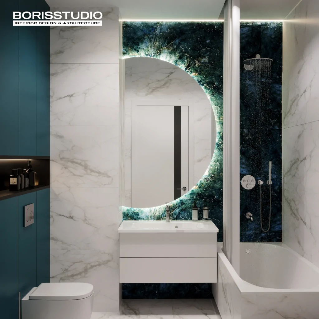 Дизайн інтер'єру комбінованої душової кабіни