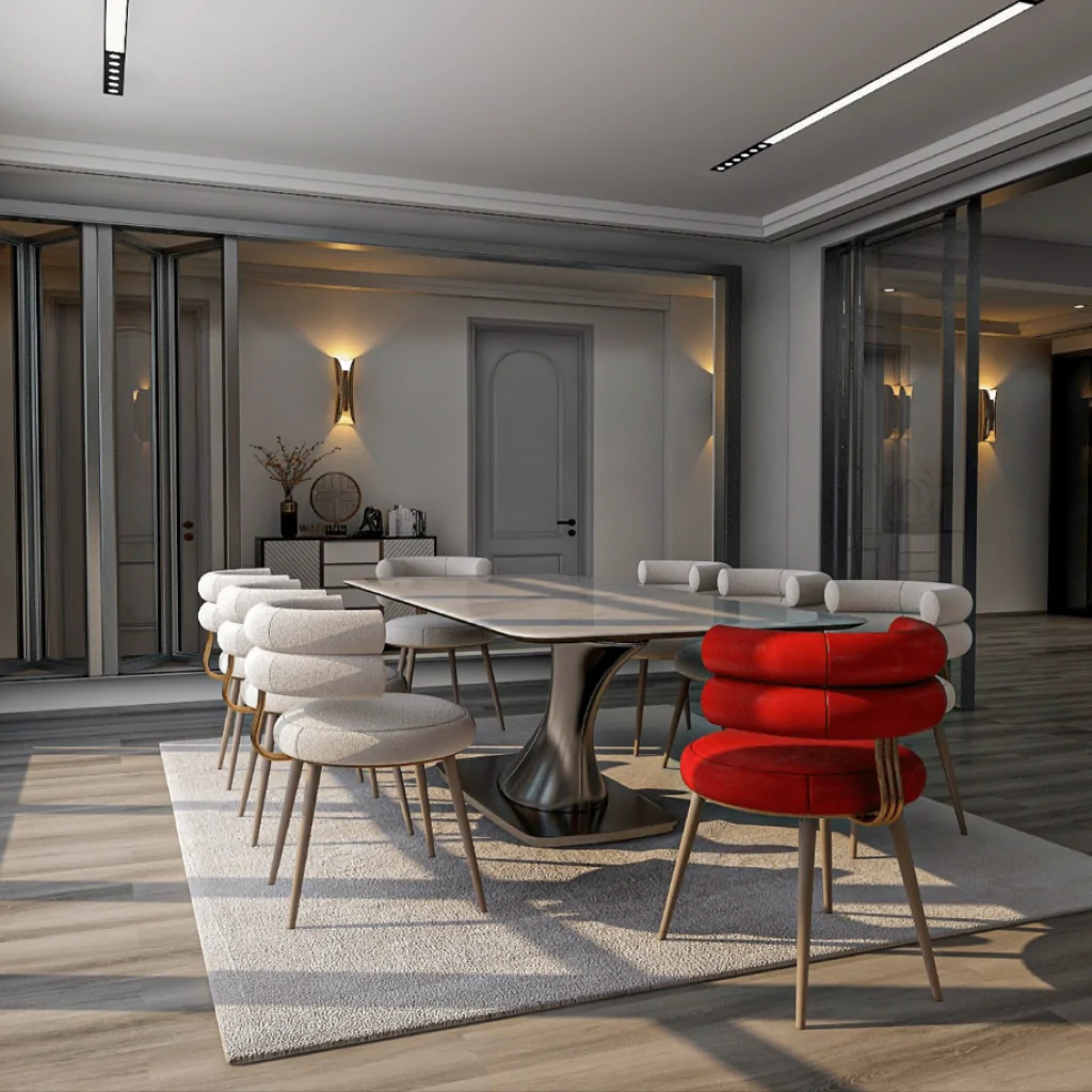 Дизайн-проект кухни с красной мебелью