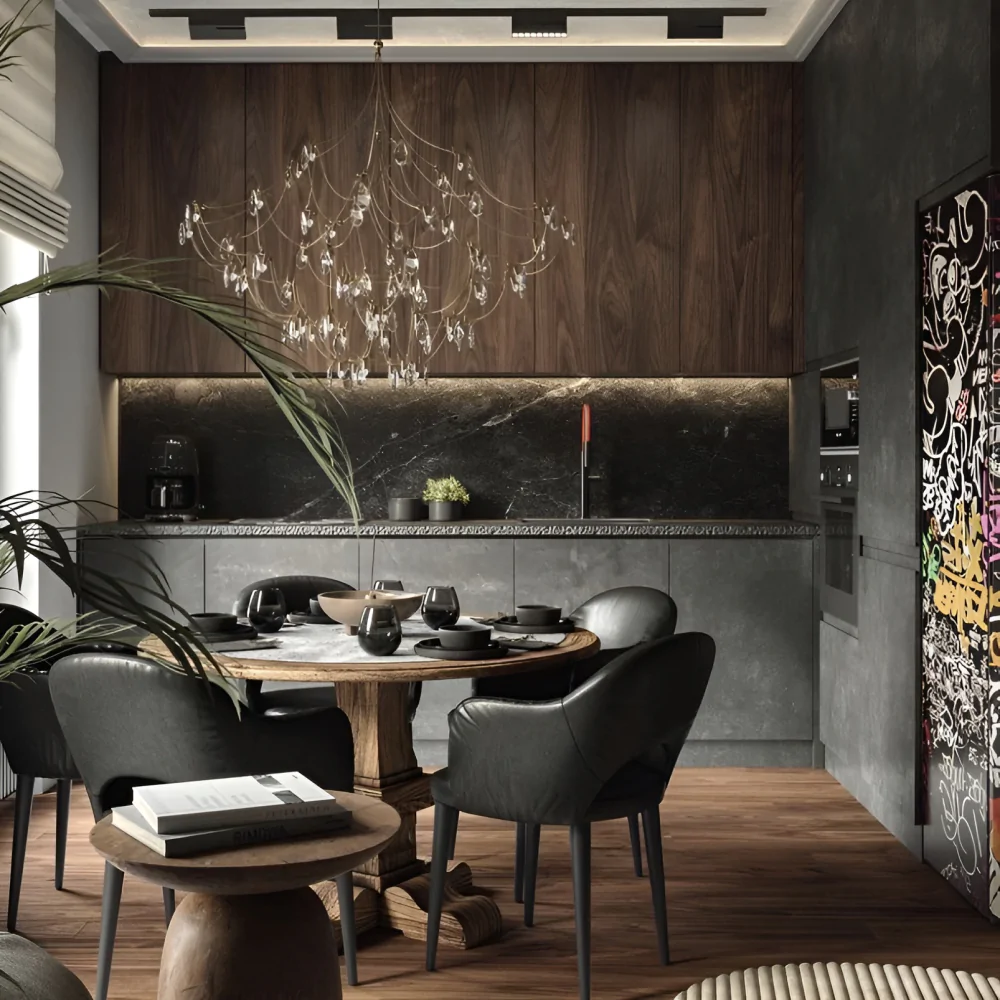 Дизайн кухни в квартире в стиле гранж