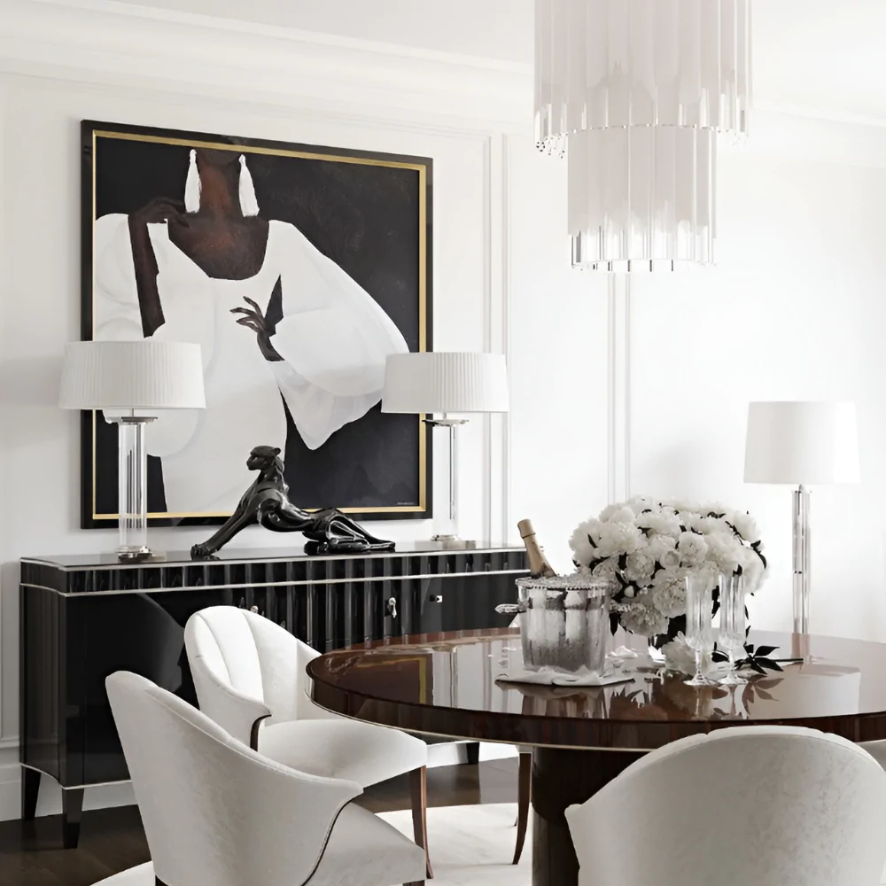 Інтер'єр кухні заміського будинку в стилі модерн