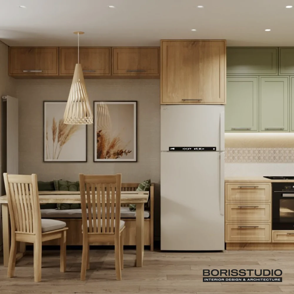 Дизайн кухні для квартири у стилі кантрі