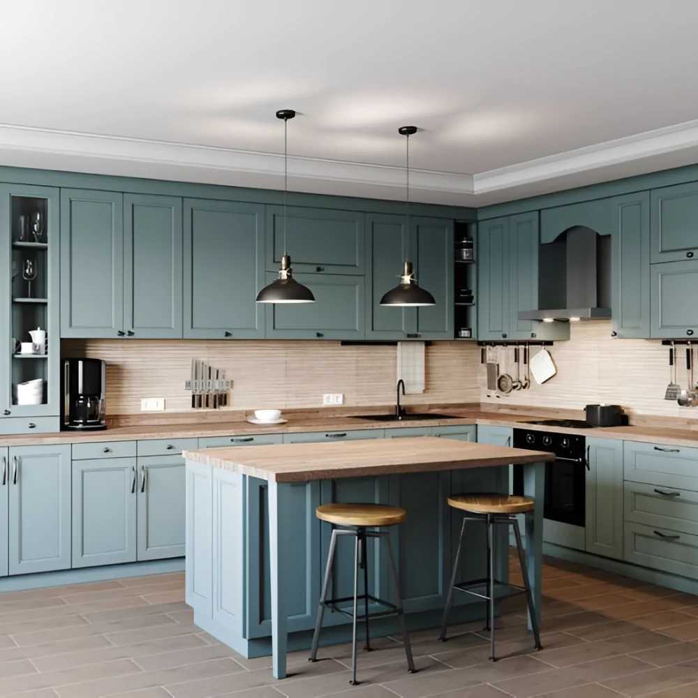 Дизайн-проєкт кухні для квартири у стилі кантрі