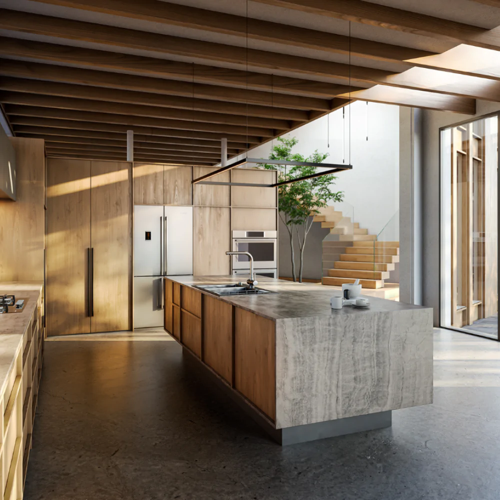 Дизайн интерьера кухни на загородной вилле