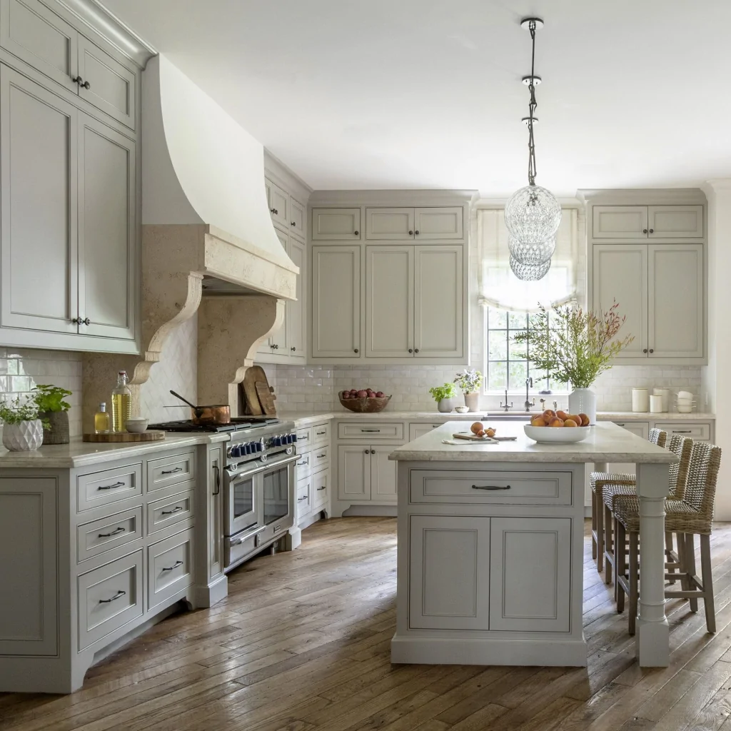 Дизайн інтер'єру кутової кухні у стилі кантрі