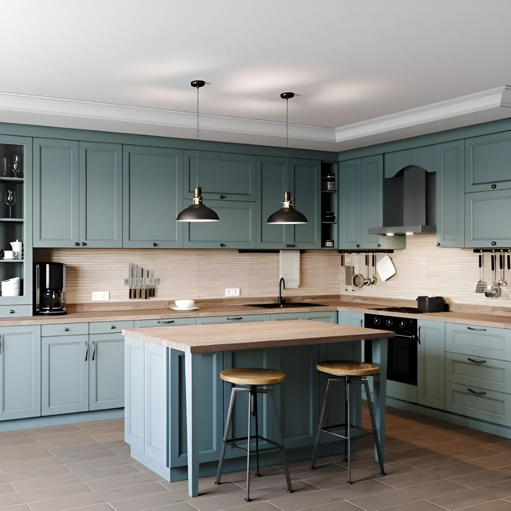 Дизайн кутової кухні у стилі кантрі