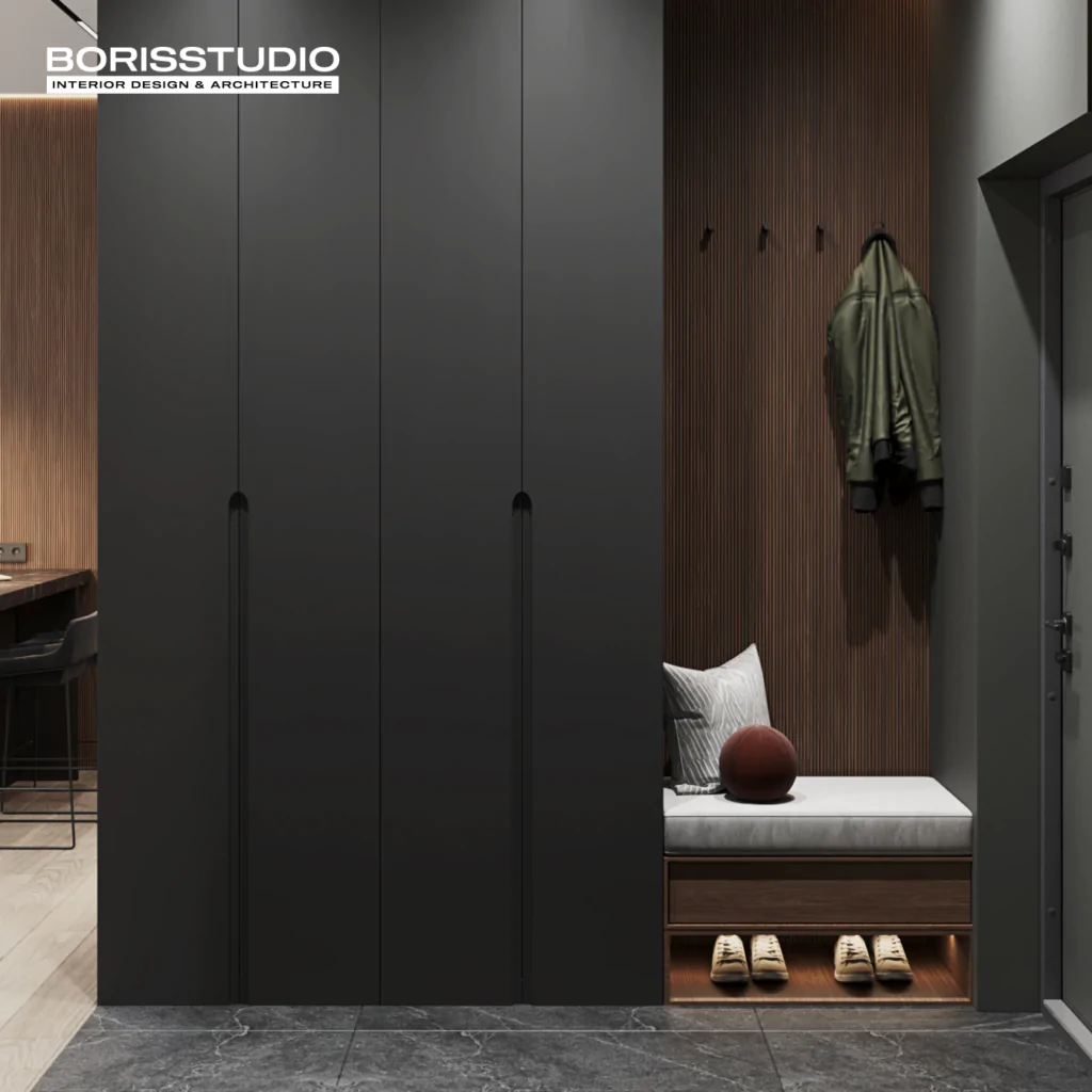 Інтер'єр квартири у темних тонах, фото №13