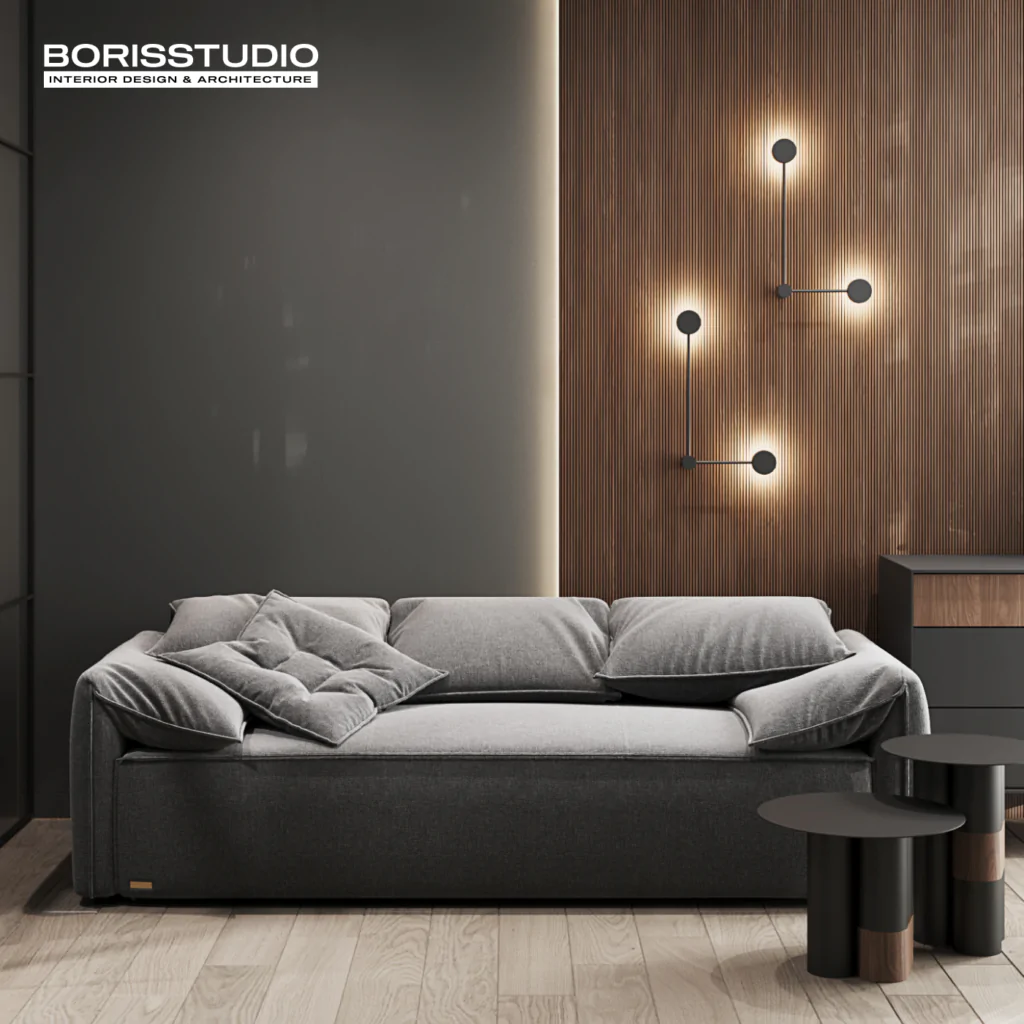 Інтер'єр квартири у темних тонах, фото №5