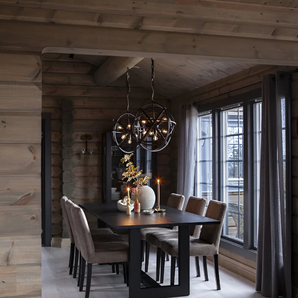 Заміський дерев'яний будинок у стилі лофт