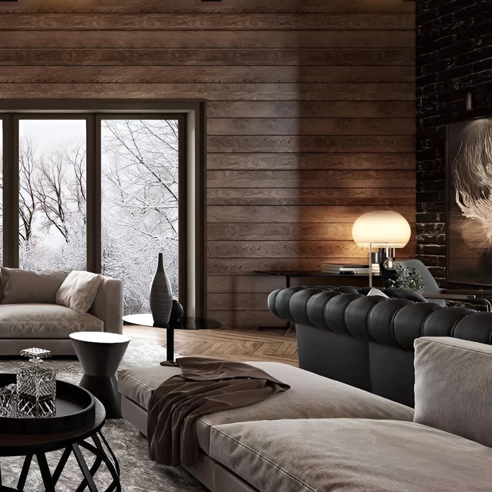 Стиль лофт в інтер'єрі дерев'яного котеджу