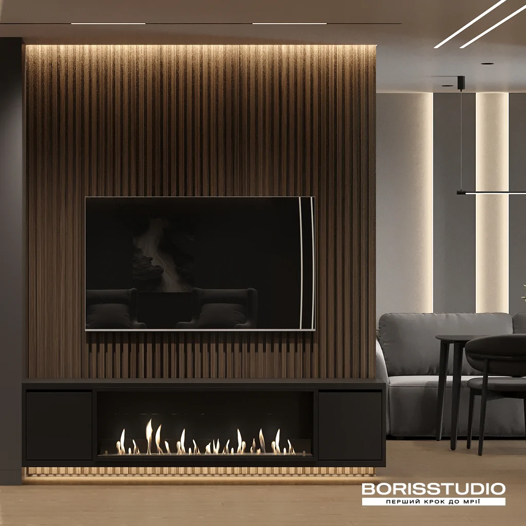 Дизайн вітальні в стилі лофт