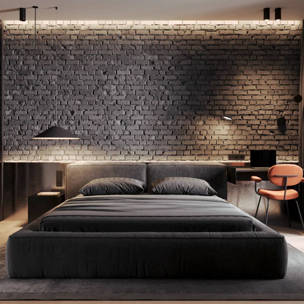 Ремонт спальни лофт