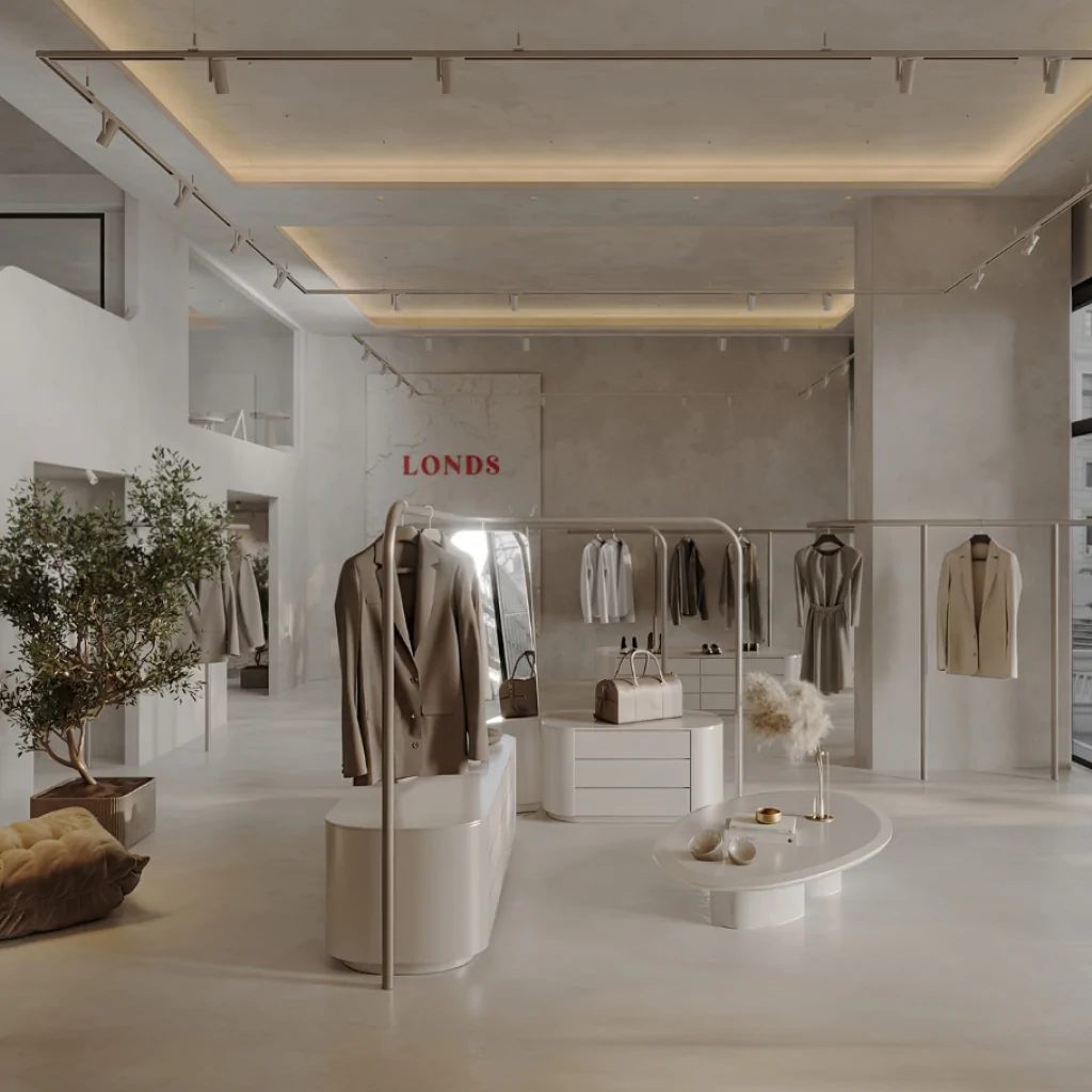 Дизайн інтер'єру магазину одягу