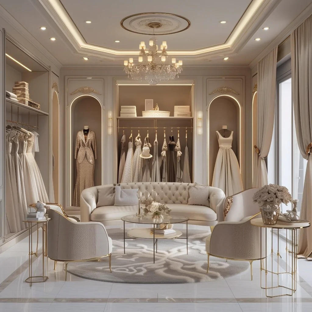Дизайн магазину одягу в класичному стилі