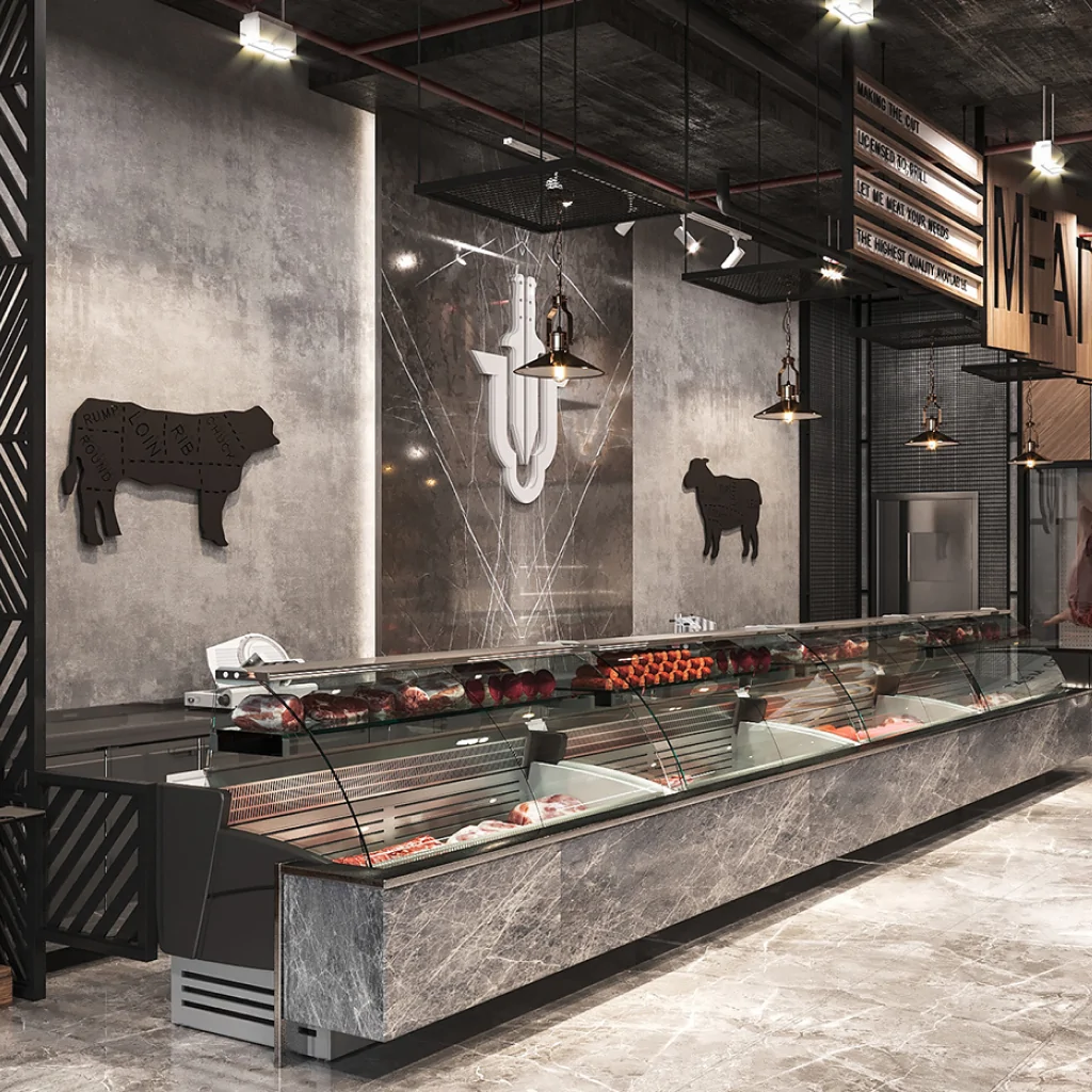 Дизайн магазину м'яса в стилі лофт