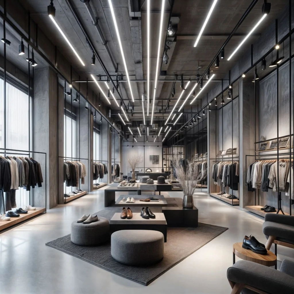 Дизайн магазину одягу в стилі лофт