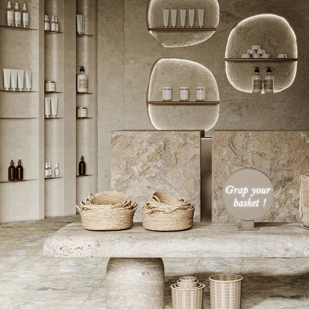 Освітлення магазину у стилі мінімалізм