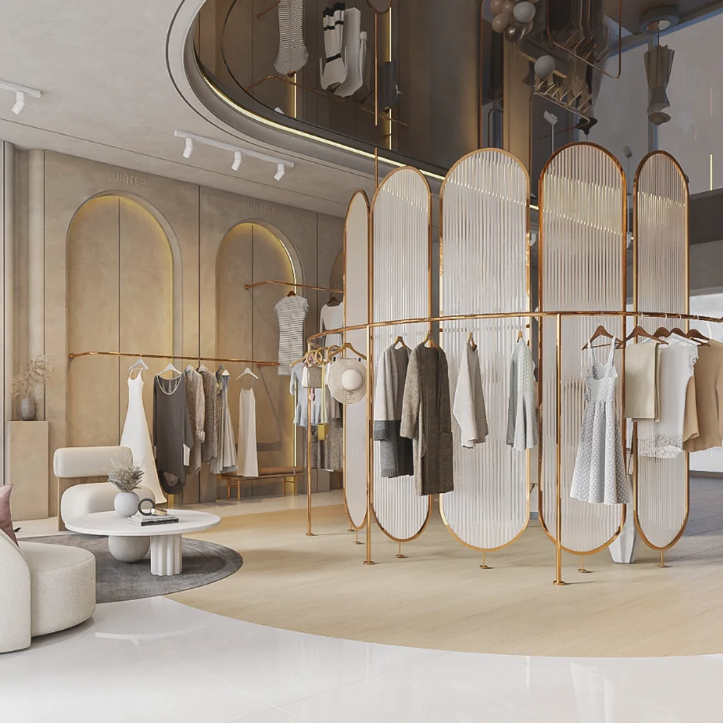 Дизайн інтер'єру магазину одягу в стилі модерн