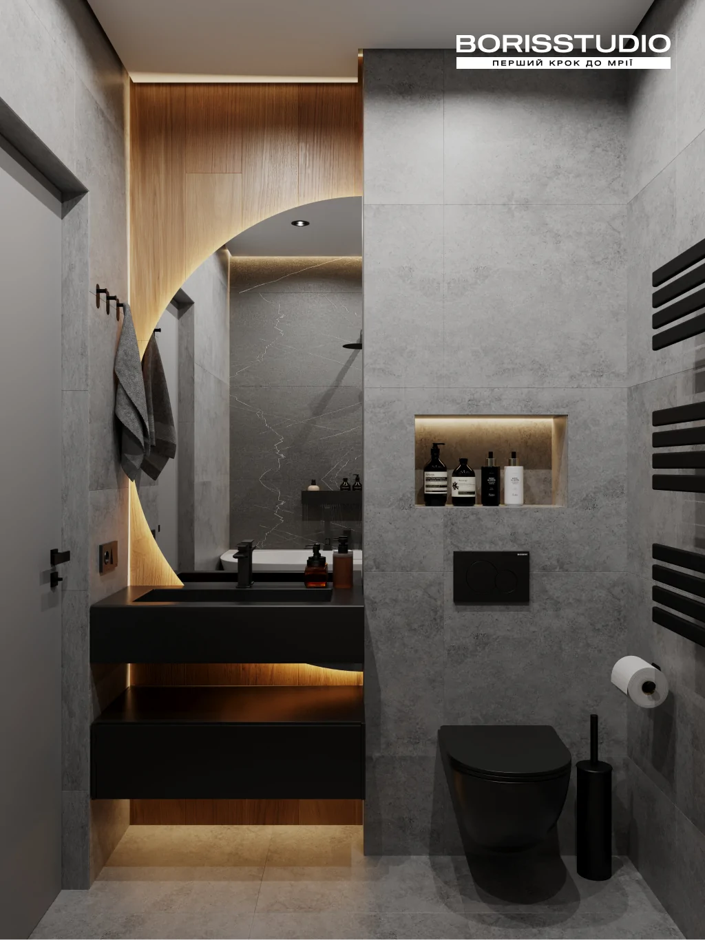 Меблі для ванної на замовлення у стилі лофт