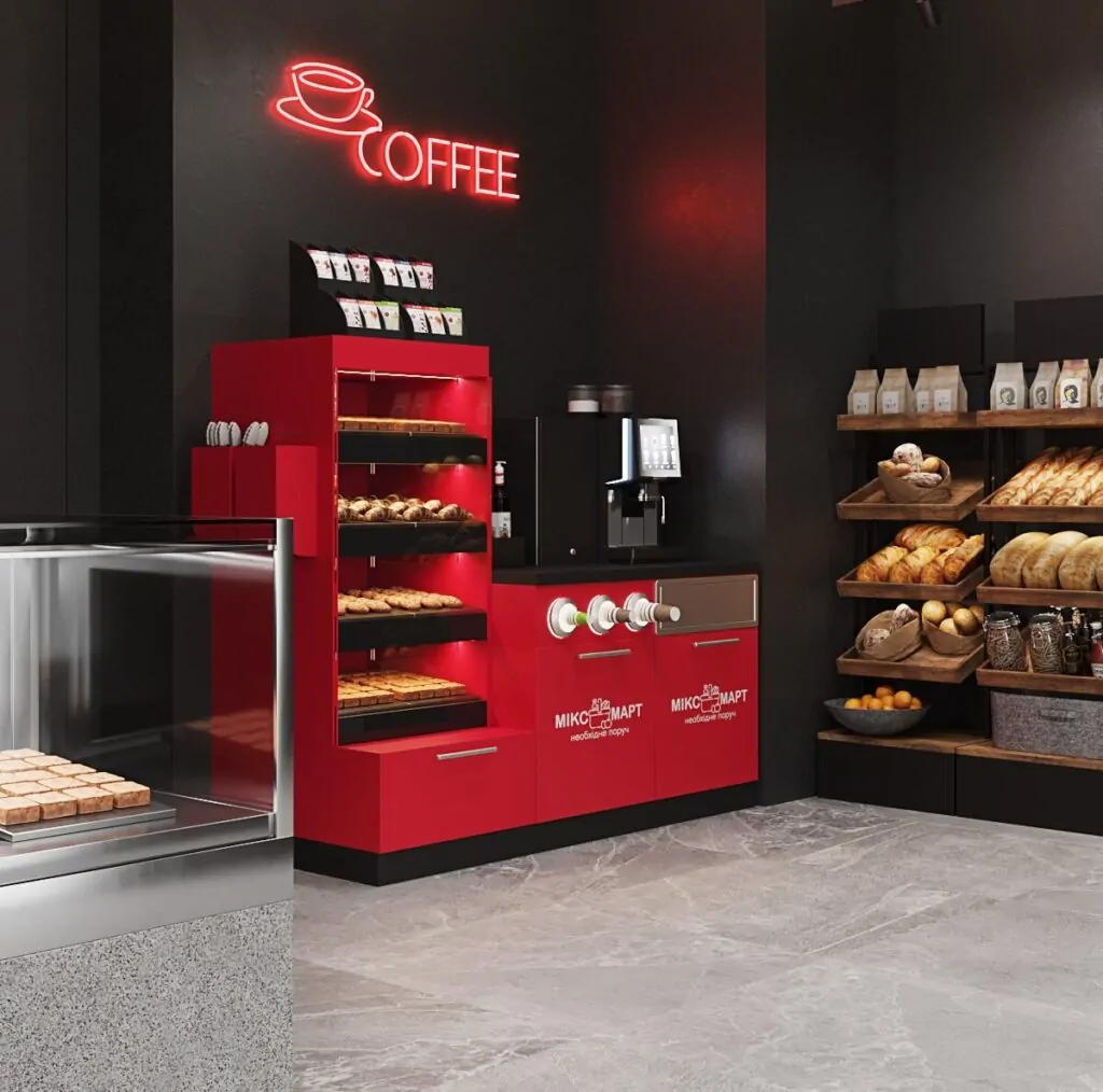 Дизайн кав’ярні самообслуговування “МіксМарт”