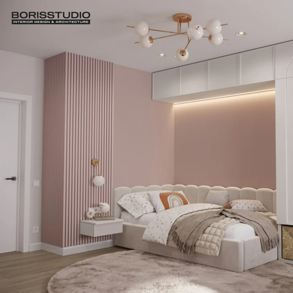 Дизайн дитячої кімнати для будинку в стилі мінімалізм