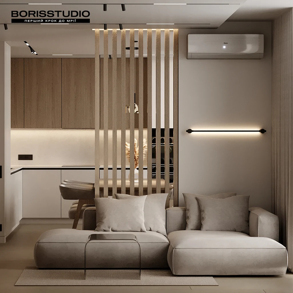 Дизайн-проект вітальні у стилі мінімалізм