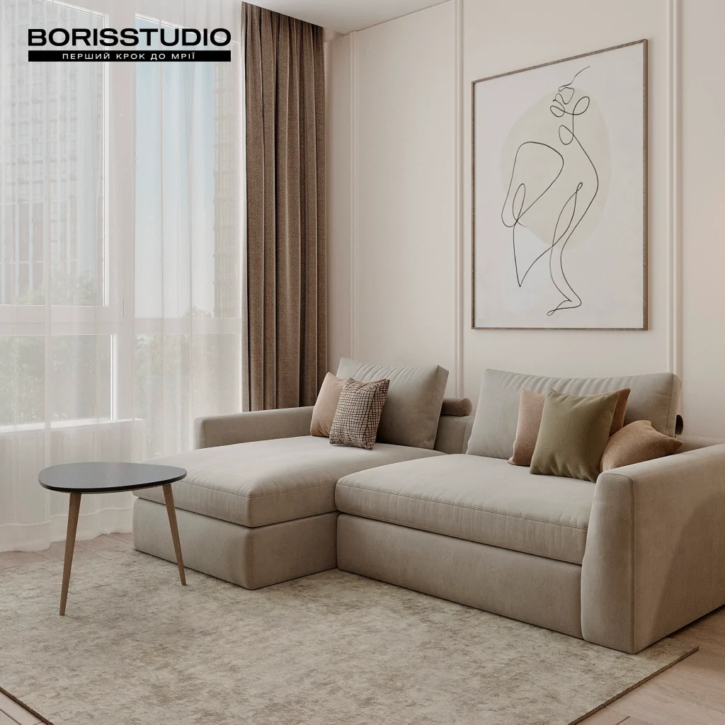 Дизайн вітальні в стилі мінімалізм